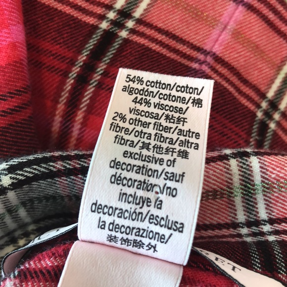 Victoria Secret Flannel Tie Romper Pajama - Picture 15 of 15